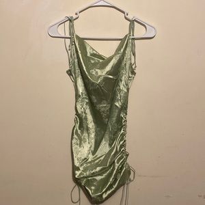 Green flower bodycon shein dress